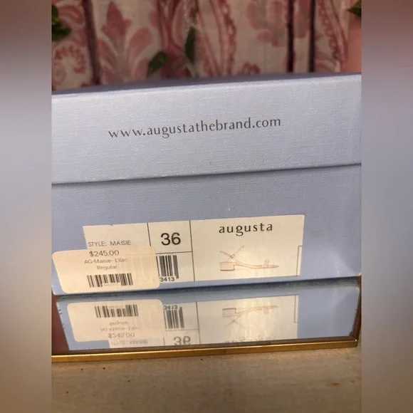 Augusta-Maisie Lilac Lambskin Leather Women's Heeled Sandals EU 36